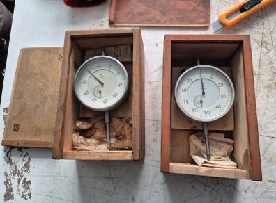 NEW USSR dial indicator 0-25mm 0.01mm in Wooden Box