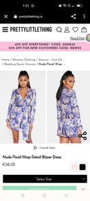 New Blazer dress blue nude size 14