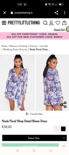 New Blazer dress blue nude size 14