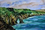 Antrim coast watercolour