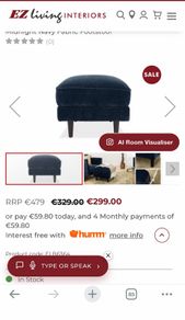 navy footstool