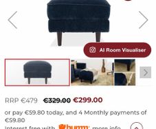 navy footstool