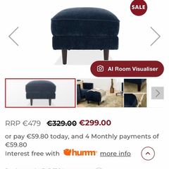 navy footstool