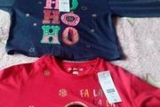 girls Christmas tops aged 6-7 all new