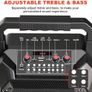 Karaoke Machine with 2 Wireless Microphones, Portable Bluetooth Speaker for Adults & Kids, Bass & Treble Adjustment, PA System Supports TF Card/USB/FM/AUX for Home Party, Indoor and Outdoor Image 4