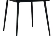 Garden Dining Table Black 80x80x74 cm Steel and Glass