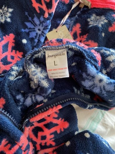 Ladies Onesie with hood & pockets. Loungeable Boutigue