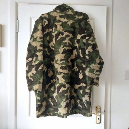 ONLY Teddy coat camouflage UK 16 or XL
