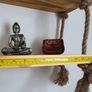 Beautiful Handmade 2-Tier Hanging Rope Shelf Image 3