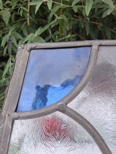 1920's Stained Glass Lamp/Porch Shade