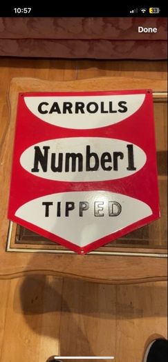 Enamel sign