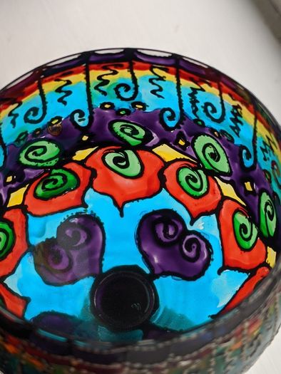 Hand painted wine glass