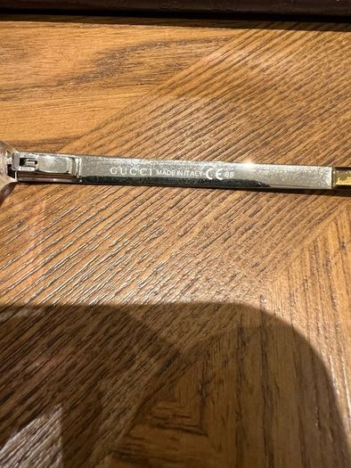 Gucci Tortoise Wayfarer Silver Metal Temples Glasses
