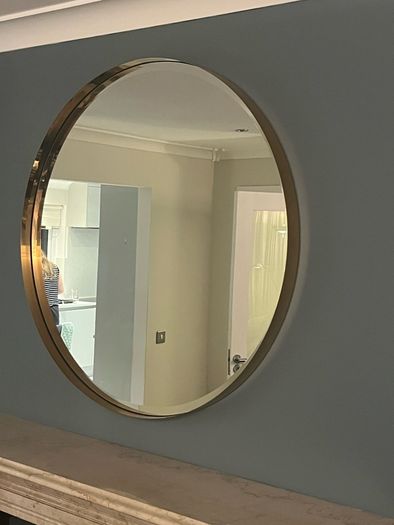 Round Gold mirror 90 cm diameter