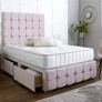 Hilton Divan Double & King Size Chesterfield Bed Frame With Mattress Opt Image 7