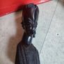 Carved Ebony / Dark Wood Tribal African Head / Bust Sculpture Image 8