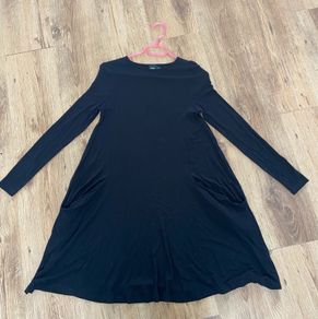 ASOS jersey swing dress black