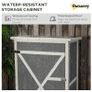Wooden Garden Storage Shed, Garden Shed Tool Cabinet Organiser with Shelves, 75 x 56 x115cm, Grey Image 2