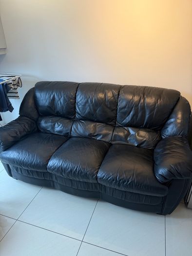 Black Leather Sofa
