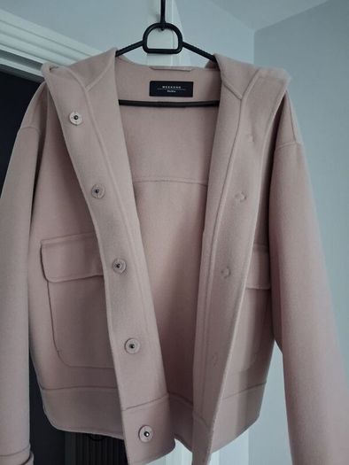 Max Mara Gary Hooded Patch Pocket Jacket - Powder Pink - RRP 529 - Fits UK 12