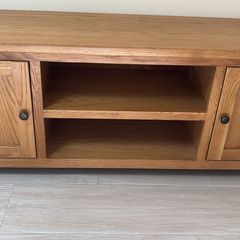 solid oak tv unit