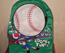 1997 Looney Tunes Baseball themed backpack