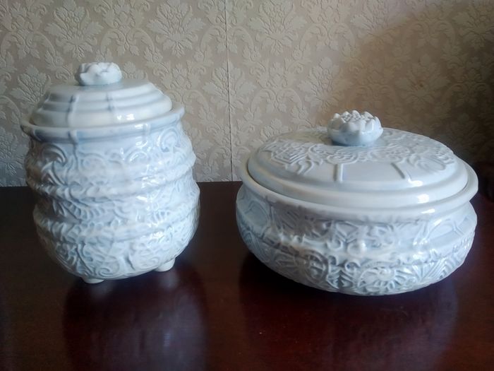 NEW ANTHROPOLOGIE Embossed Small Tureen and Jar