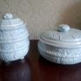 NEW ANTHROPOLOGIE Embossed Small Tureen and Jar Image 2