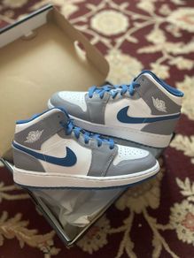 Nike Air Jordan 1 Mid Gs True Blue Cement