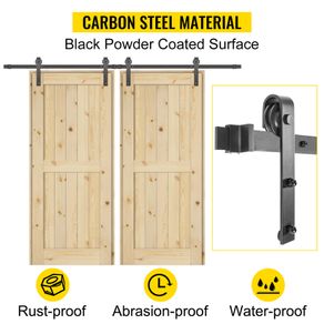 Sliding Barn Door Hardware Kit, 12FT