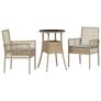 Garden Dining Set 3 pcs Grey Poly rattan Image 3