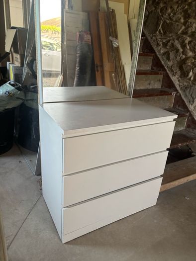 Ikea white 3 drawer chest