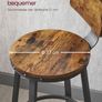 Industrial Bar Stools Set of 2  Vintage Brown and Black Image 6
