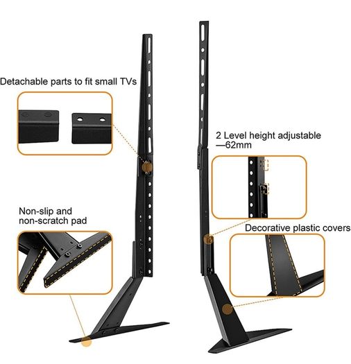 Universal TV Stand 65 inch, Metal TV Legs for 22-65 inch LCD/LED/OLED/Plasma Flat&Curved Screen