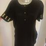 La Scala designer black gold embroidered set top and pants size UK14 EU42 Postage included Image 2