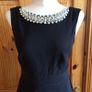 Dressbarn collection black tiered pencil dress pearl neckline Us 6 Uk 10 postage included Image 3