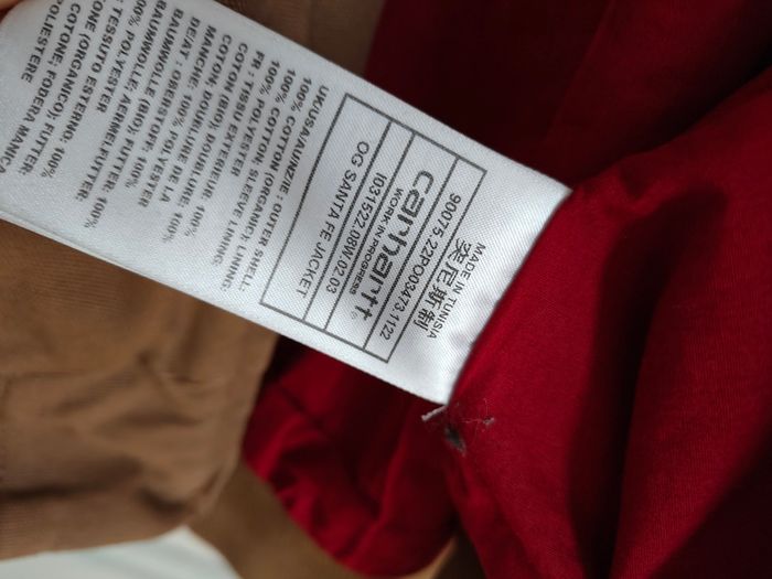 Carhartt Santa Fe Jacket Mens M Brown Workwear Canvas Jacket