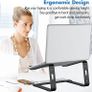 Laptop Stand for Desk, Aluminium Laptop Riser Holder, Removable Notebook Stand Ventilated Cooling Computer Stand Compatible with 10-15.6 Inch Laptops Black (FREE POSTAGE) Image 2