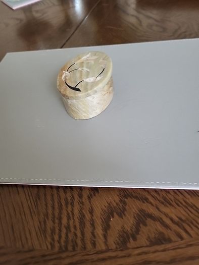 Trinket box carved stone