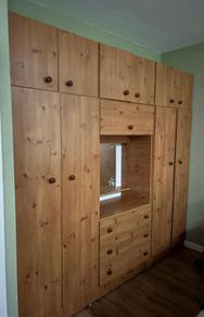 Solid wood wardrobe set - pine