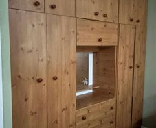 Solid wood wardrobe set - pine