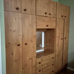 Solid wood wardrobe set - pine