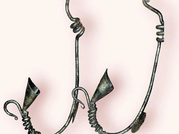 Vintage Pair Wrought Iron Wall Candle Sconces
