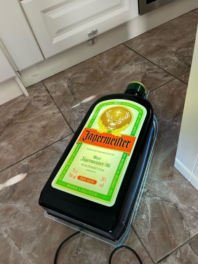 Official Jagermeister promo Pack & 3D Bottle LED Light Sign  Wall Display Man Cave Barware