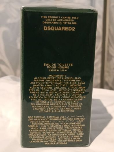 Dsquared2 Green Wood EDT 50ml Brand New and Sealed