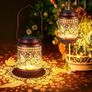 2 Pack Birthday Gifts for Women, Garden Ornaments Outdoor Hummingbird Solar Lanterns Outside, Waterproof Hanging Garden Solar Lights Hummingbird Christmas Gift Mothers Day Gifts for Mum Grandma Image 2