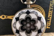 Vintage Style Victorian Enamel Pocket Watch