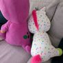Barney large teddy and large beanie boo Image 3
