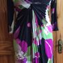 Phase Eight Ladies Black Floral Jersey Dress Size 16 can post Image 2