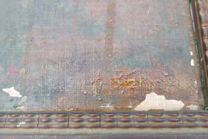 Antique Oil on Canvas with signature 16,4" x 12,4"